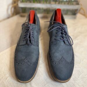 Men's Cole Haan OriginalGrand Wingtip Oxfords:‎ Blue Nubuck, Size 8.5 M, C26473.